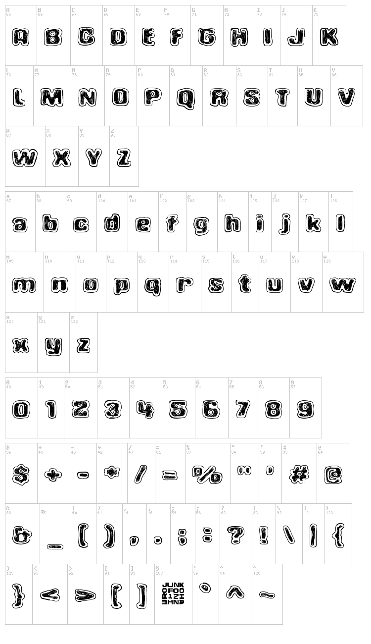 Union Soap font map